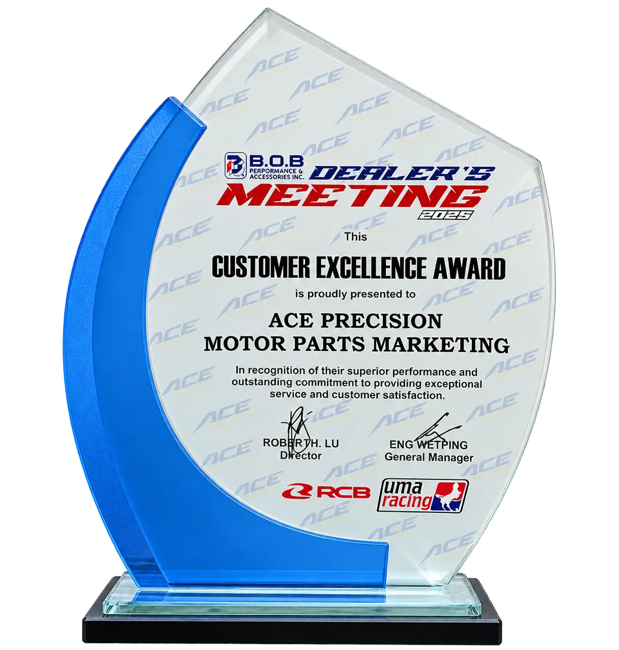 Customer Excellence Award. B.O.B. Dealer's Meeting 2025.